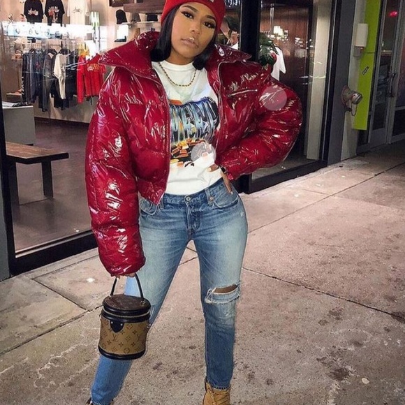 Red puffer jacket - Picture 5 of 5